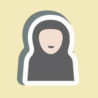 Väggdekor islamisk kvinna - enkel illustration vektor