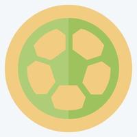 Symbol Fußball - flacher Stil - einfache Illustration vektor