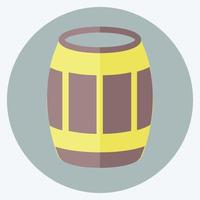 Icon Barrel - flacher Stil - einfache Illustration, gut für Drucke, Ankündigungen usw vektor