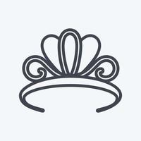 Symbol-Tiara - Linienstil - einfache Illustration, gut für Drucke, Ankündigungen usw vektor