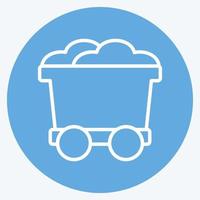 Icon-Trolley - blaue Augen-Stil - einfache Illustration, gut für Drucke, Ankündigungen usw vektor