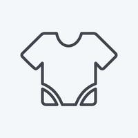 Symbol Baby Shirt - Linienstil - einfache Illustration vektor