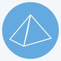 Symbolpyramide - Stil der blauen Augen - einfache Illustration vektor