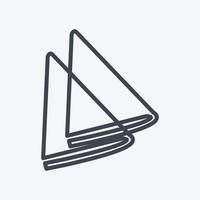 ikon servetter - linjestil - enkel illustration vektor