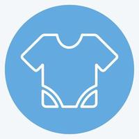 Symbol Baby Shirt - blaue Augen Stil - einfache Illustration