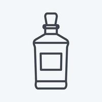 icon whisky - linjestil - enkel illustration, bra för utskrifter, meddelanden, etc vektor