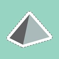 klistermärke pyramid - linjeklippning - enkel illustration vektor