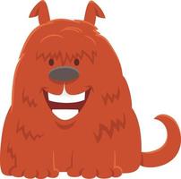 tecknad lurvig röd hund djur karaktär vektor