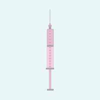 Covid-19-Coronavirus-Impfstoff. Spritzen- und Impfstofffläschchen flache Symbole. vektor