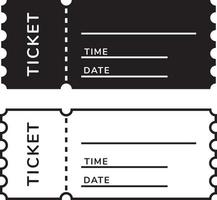 Veranstaltungsticket in Schwarzweiß vektor