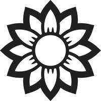 Sonnenblumen-Umriss-Symbol vektor