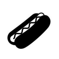 hotdog siluett ikon vektor