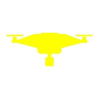Drohne auf weißem Hintergrund dargestellt vektor