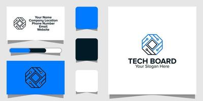 Illustration Vektorgrafik des Board-Tech-Logos. perfekt für Technologieunternehmen zu verwenden vektor