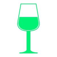 Glas Wein auf weißem Hintergrund vektor