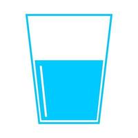 Glas Wasser auf weißem Hintergrund vektor