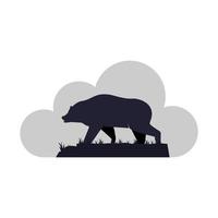 illustration vektorgrafik av moln grizzlybjörn logotyp. perfekt att använda för teknikföretag vektor