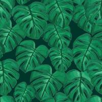 tropiska trendiga sömlösa mönster med exotiska palmblad. vektor. vattenfärg vektor