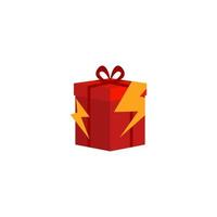 Abbildung Vektorgrafik Geschenkbox mit Blitz. perfekt für Geschenkeladen vektor