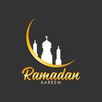 ramadan kareem logotyp vektor