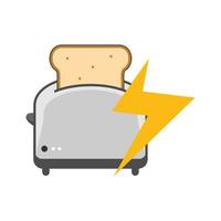 Abbildung Vektorgrafik von Flash-Toaster-Logo. perfekt für Technologieunternehmen zu verwenden vektor