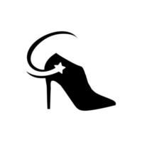 Illustration Vektorgrafik des Stern-High-Heel-Logos. perfekt für Modeunternehmen zu verwenden vektor