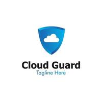 Illustration Vektorgrafik des Cloud Guard Logos. perfekt für Technologieunternehmen zu verwenden vektor