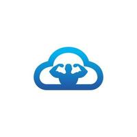 Illustration Vektorgrafik des Cloud-Fitnessstudio-Logos vektor