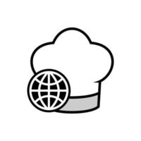 illustration vektorgrafik av kock hatt logotyp. perfekt att använda för teknikföretag vektor