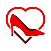 Illustration Vektorgrafik von High Heels Liebe Logo. perfekt für Modeunternehmen zu verwenden