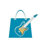 illustration vektorgrafik av gitarr butik logotyp. perfekt att använda för musikföretag vektor