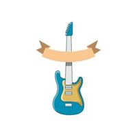 Illustration Vektorgrafik des Gitarren-Shop-Logos. perfekt für Musikfirmen zu verwenden vektor