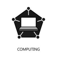 datorikon. trendig platt vektor datorikon på vit bakgrund, vektorillustration kan användas för webb och mobil
