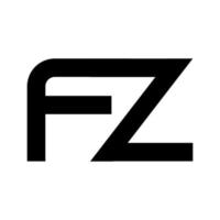 illustration vektorgrafik av moderna fz brev logotyp. perfekt att använda för teknikföretag vektor