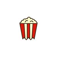 illustration vektorgrafik av popcorn biljett logotyp vektor