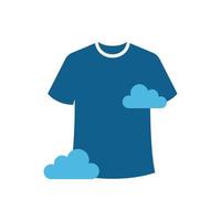 Abbildung Vektorgrafik des Cloud-Shirt-Logos. perfekt für Technologieunternehmen vektor