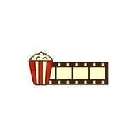 Illustrationsvektorgrafik des Popcornfilmlogos vektor