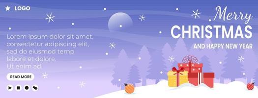 Frohe Weihnachten-Tage-Abdeckungsvorlage flaches Design, bearbeitbar von quadratischem Hintergrund, geeignet für soziale Medien, Grußkarten und Web-Internet-Anzeigen vektor