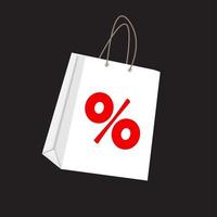 Verkaufsetikett auf der Einkaufstasche. Vektor-Illustration vektor