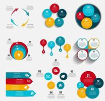 Sammlung von Infografik-Vorlagen für Geschäftsvektorillustrationen vektor