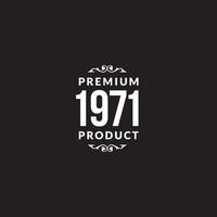 Premium Produktgrafikdesign von 1971 vektor