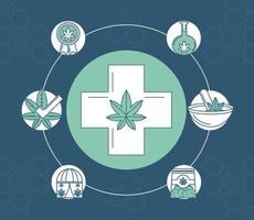 medicinsk cannabisbehandling vektor