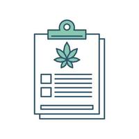 medicinsk rapport om cannabis vektor