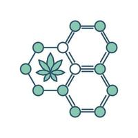 kemisk molekyl cannabis vektor