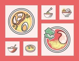 Symbole asiatisches Essen vektor