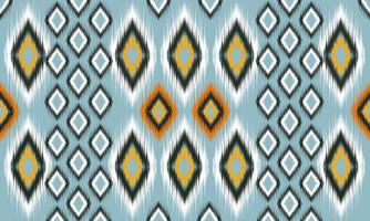 geometrisches ethnisches orientalisches Ikat-Muster traditionelles Design für Hintergrund, Teppich, Tapete, Kleidung, Verpackung, Batik, Stoff, Vektorillustration. Stickereiart. vektor