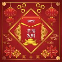 Hintergrund des roten Pakets des chinesischen Neujahrs vektor