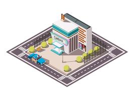 Rettungsdienst Isometric Set vektor