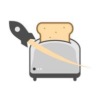 Abbildung Vektorgrafik des Toaster-Logos. perfekt für Technologieunternehmen zu verwenden vektor