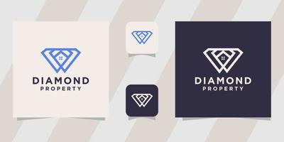 diamant egendom logotyp mall vektor